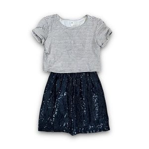 💙 GUC💙 GAP KIDS Striped Overlay Sequin Dress